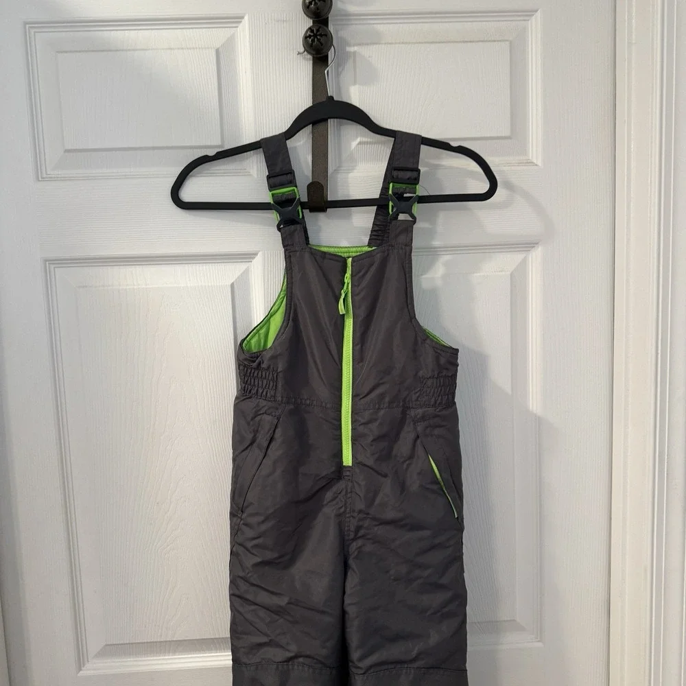 C9 By CHAMPION  Black Green Insulated Ski Snowsuit Overall Pants  Kids SZ: S 6-7
